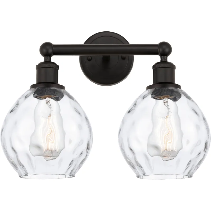 Edison Waverly 2 Light 15 inch Oil Rubbed Bronze Bath Vanity Light Wall Light