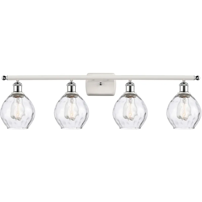 Ballston Small Waverly LED 36 inch White and Polished Chrome Bath Vanity Light Wall Light, Ballston