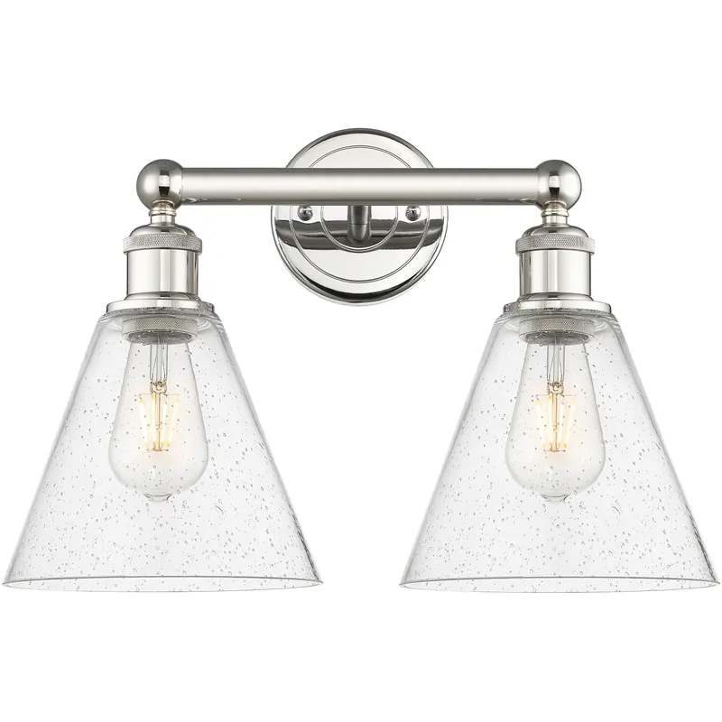 Berkshire 2 Light 17 inch Polished Nickel Bath Vanity Light Wall Light in Seedy