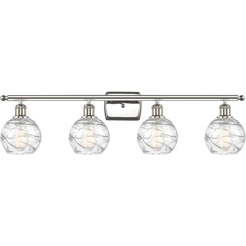 Ballston Small Deco Swirl LED 36 inch Polished Nickel Bath Vanity Light Wall Light, Ballston