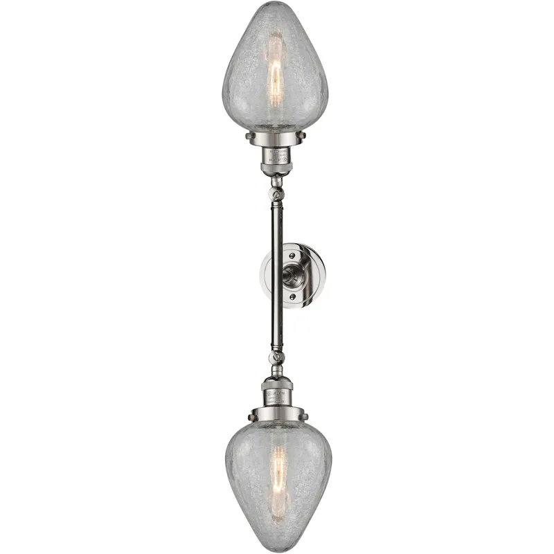 Franklin Restoration Geneseo 2 Light 17 inch Polished Nickel Bath Vanity Light Wall Light, Franklin Restoration