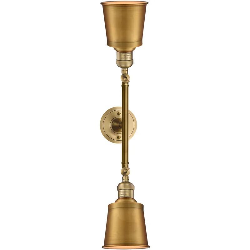 Franklin Restoration Addison 2 Light 16 inch Brushed Brass Bath Vanity Light Wall Light, Franklin Restoration