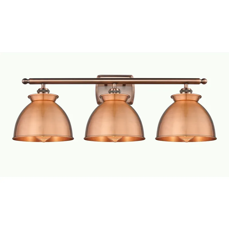 Adirondack 3 Light 28 inch Antique Copper Bath Vanity Light Wall Light