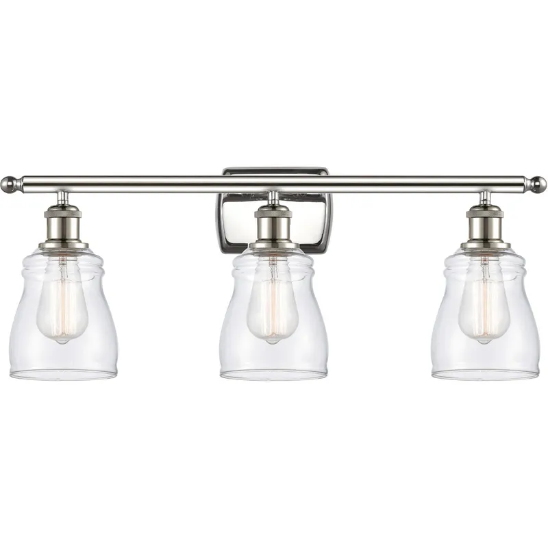 Ballston Ellery LED 26 inch Polished Nickel Bath Vanity Light Wall Light in Clear Glass, Ballston