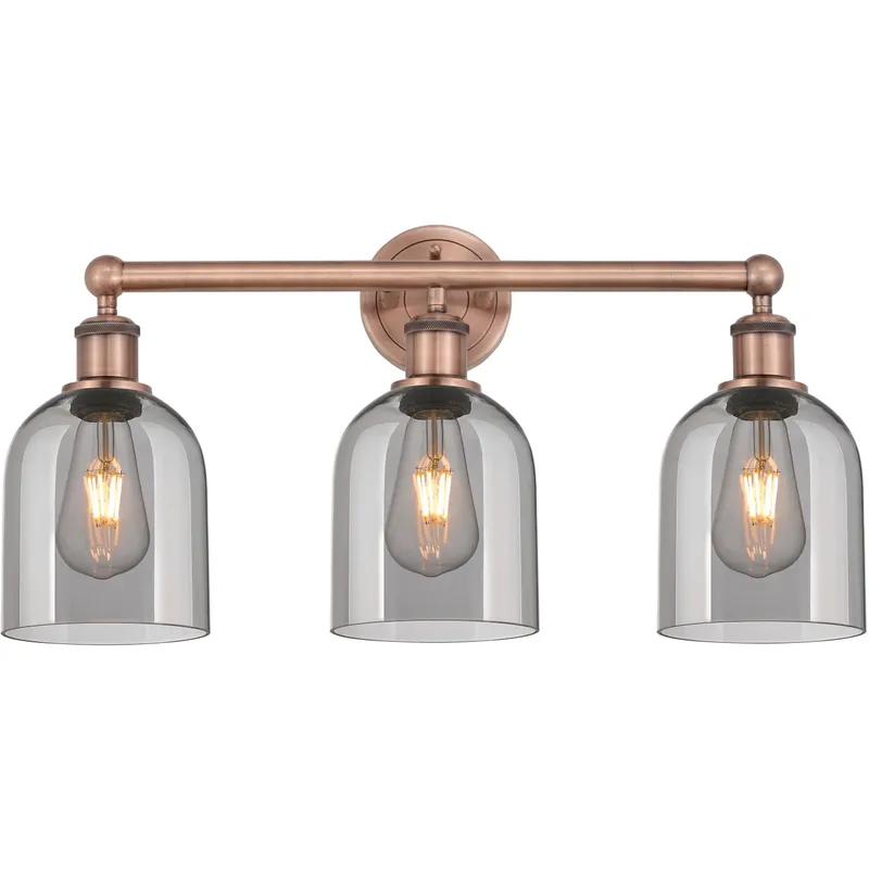 Edison Bella 3 Light 23.5 inch Antique Copper Bath Vanity Light Wall Light