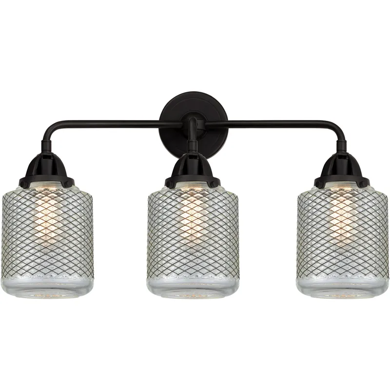 Nouveau 2 Stanton 3 Light 24 inch Matte Black Bath Vanity Light Wall Light