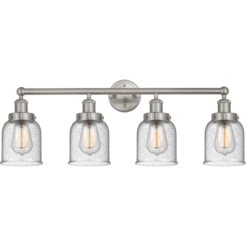 Bell 4 Light 33.5 inch Brushed Satin Nickel Bath Vanity Light Wall Light