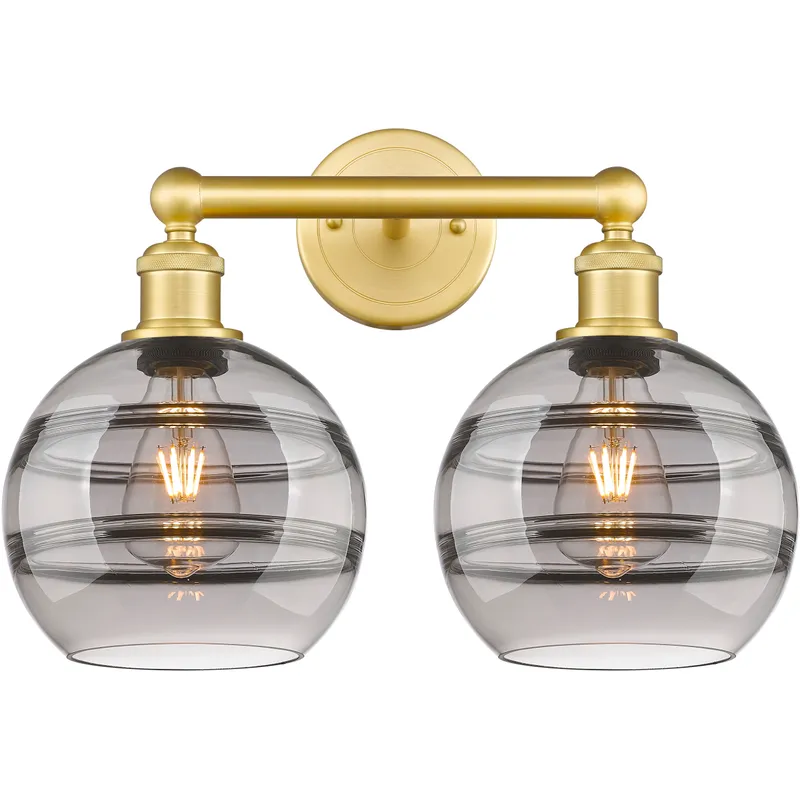 Edison Rochester 2 Light 17 inch Satin Gold Bath Vanity Light Wall Light