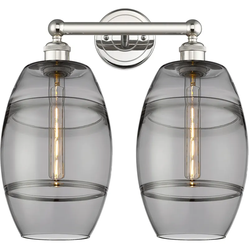 Edison Vaz 2 Light 17 inch Polished Nickel Bath Vanity Light Wall Light