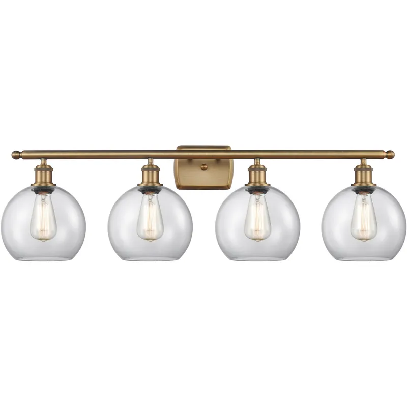 Ballston Athens 4 Light 36 inch Brushed Brass Bath Vanity Light Wall Light