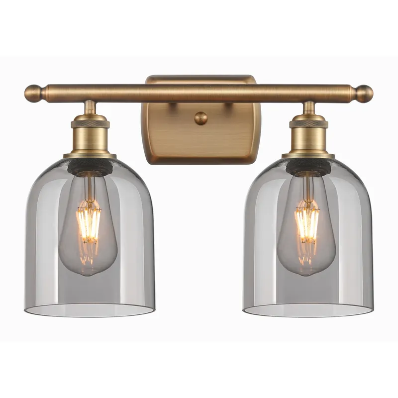 Ballston Bella 2 Light 15.5 inch Brushed Brass Bath Vanity Light Wall Light