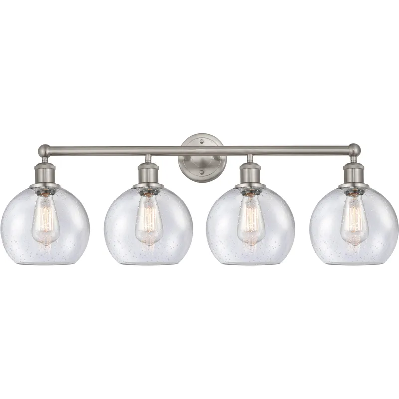 Athens 4 Light 35 inch Satin Nickel Bath Vanity Light Wall Light in Seedy