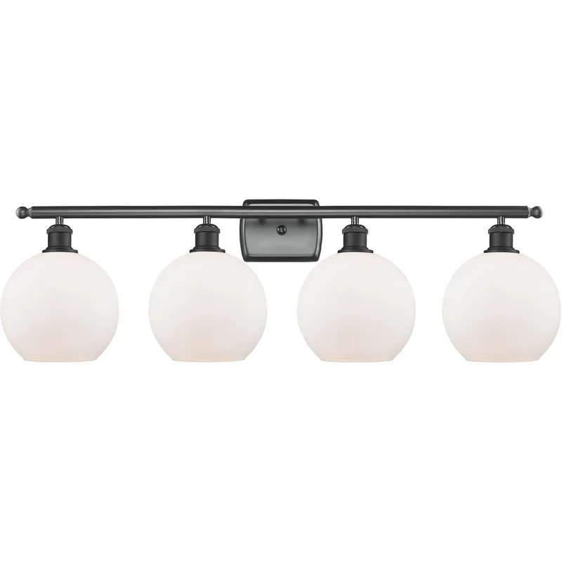 Ballston Athens 4 Light 36 inch Matte Black Bath Vanity Light Wall Light