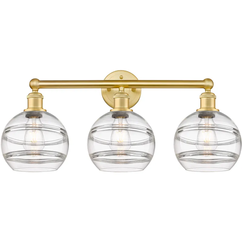 Edison Rochester 3 Light 26 inch Satin Gold Bath Vanity Light Wall Light