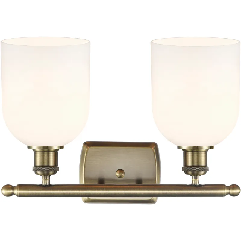Ballston Bella 2 Light 15.5 inch Antique Brass Bath Vanity Light Wall Light