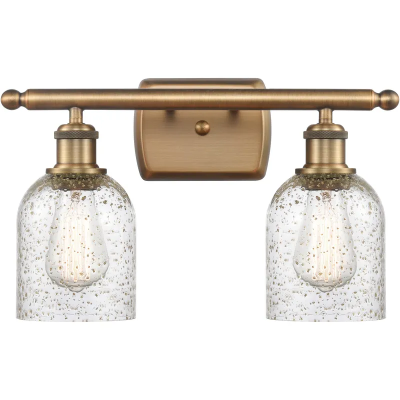 Ballston Caledonia LED 16 inch Brushed Brass Bath Vanity Light Wall Light in Mica Glass, Ballston