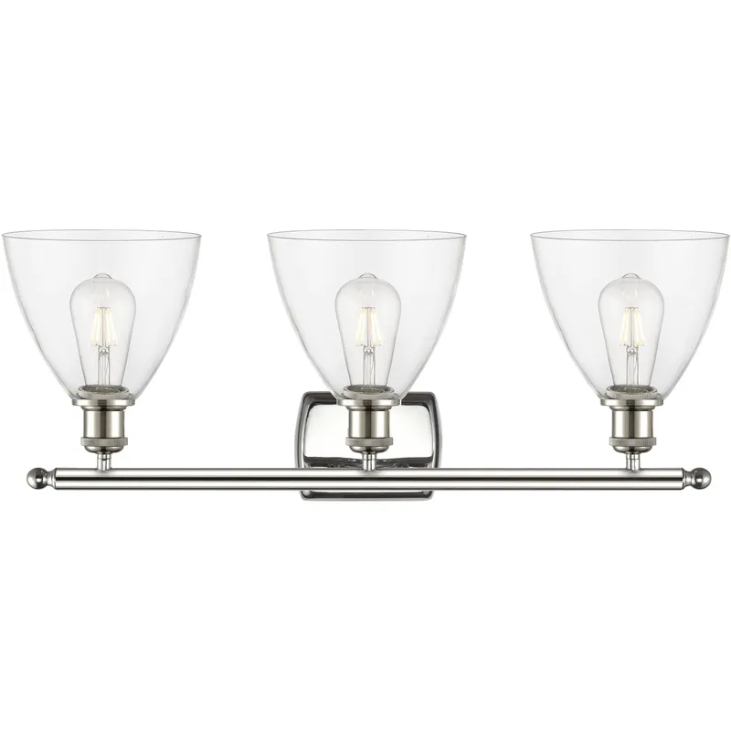 Ballston Ballston Dome LED 28 inch Polished Nickel Bath Vanity Light Wall Light in Clear Glass