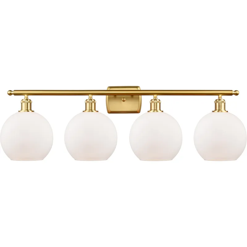 Ballston Athens 4 Light 36 inch Satin Gold Bath Vanity Light Wall Light