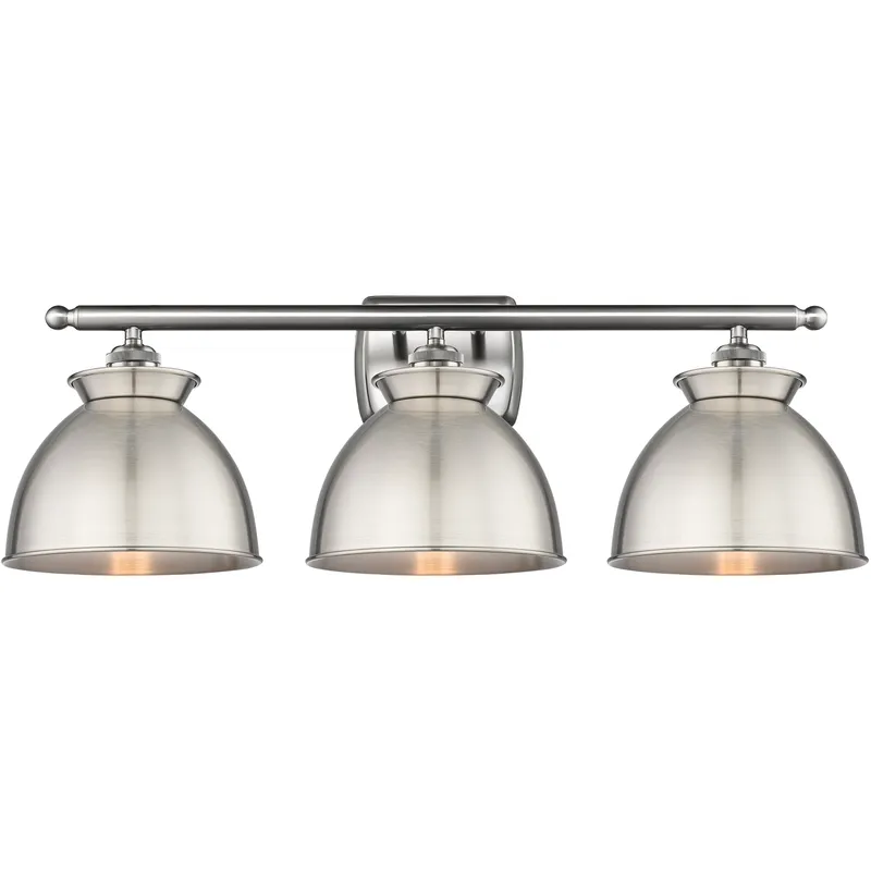 Adirondack 3 Light 28 inch Brushed Satin Nickel Bath Vanity Light Wall Light