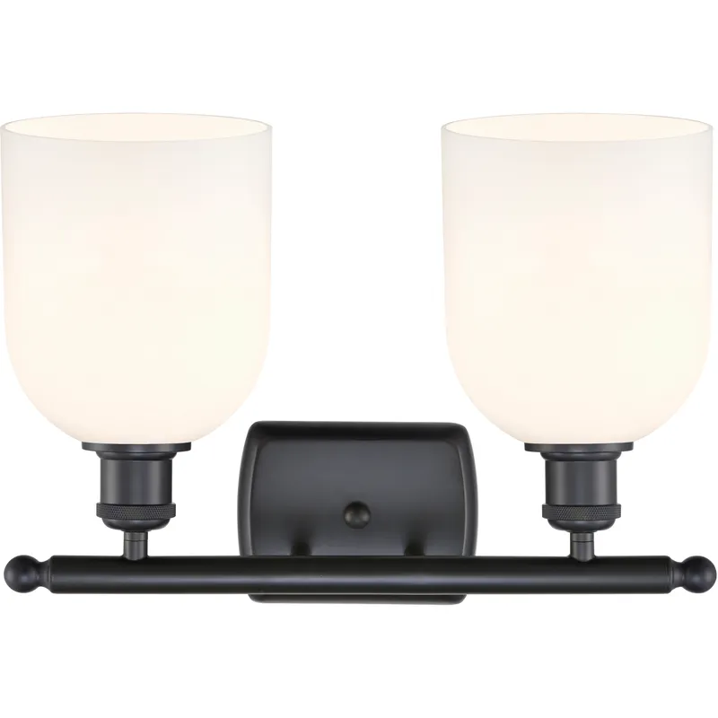 Ballston Bella 2 Light 15.5 inch Matte Black Bath Vanity Light Wall Light