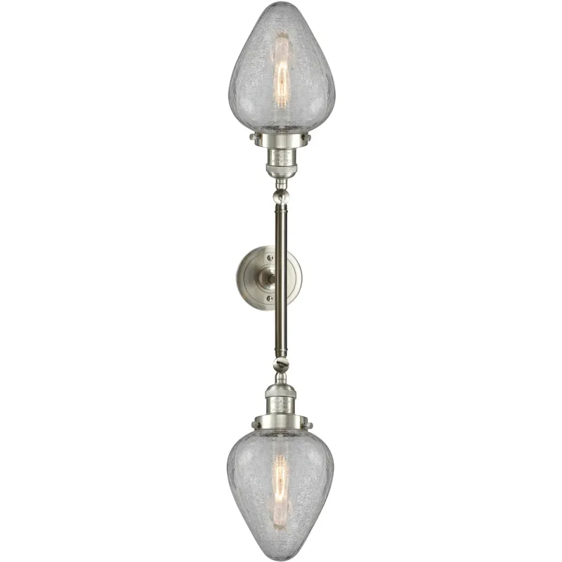 Franklin Restoration Geneseo 2 Light 17 inch Brushed Satin Nickel Bath Vanity Light Wall Light, Franklin Restoration