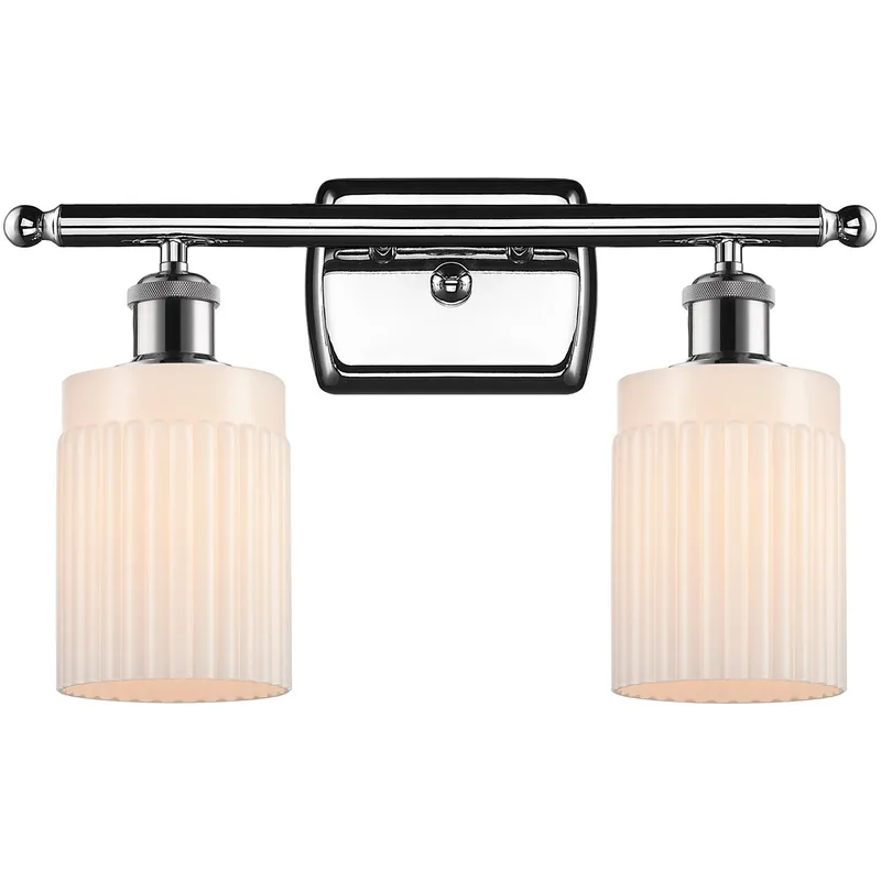 Ballston Hadley LED 16 inch Polished Chrome Bath Vanity Light Wall Light in Matte White Glass, Ballston