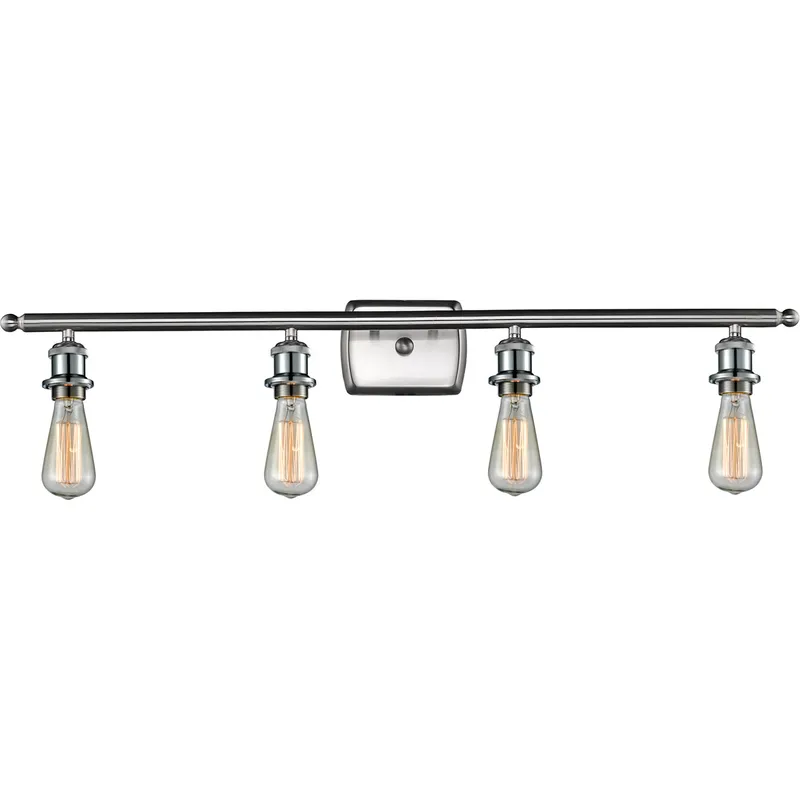 Ballston Bare Bulb 4 Light 36 inch Brushed Satin Nickel Bath Vanity Light Wall Light, Ballston