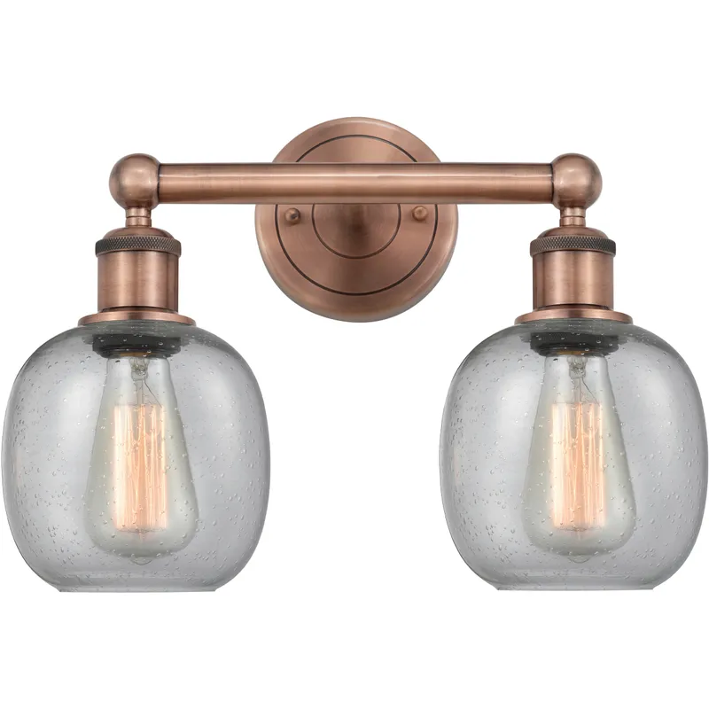 Belfast 2 Light 15 inch Antique Copper Bath Vanity Light Wall Light in Seedy