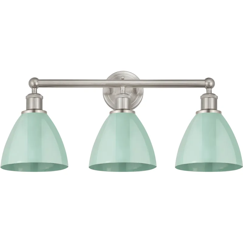 Edison Metal Bristol 3 Light 26 inch Matte Black Bath Vanity Light Wall Light