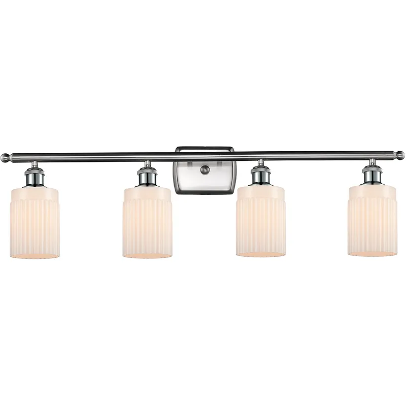 Ballston Hadley LED 36 inch Brushed Satin Nickel Bath Vanity Light Wall Light in Matte White Glass, Ballston