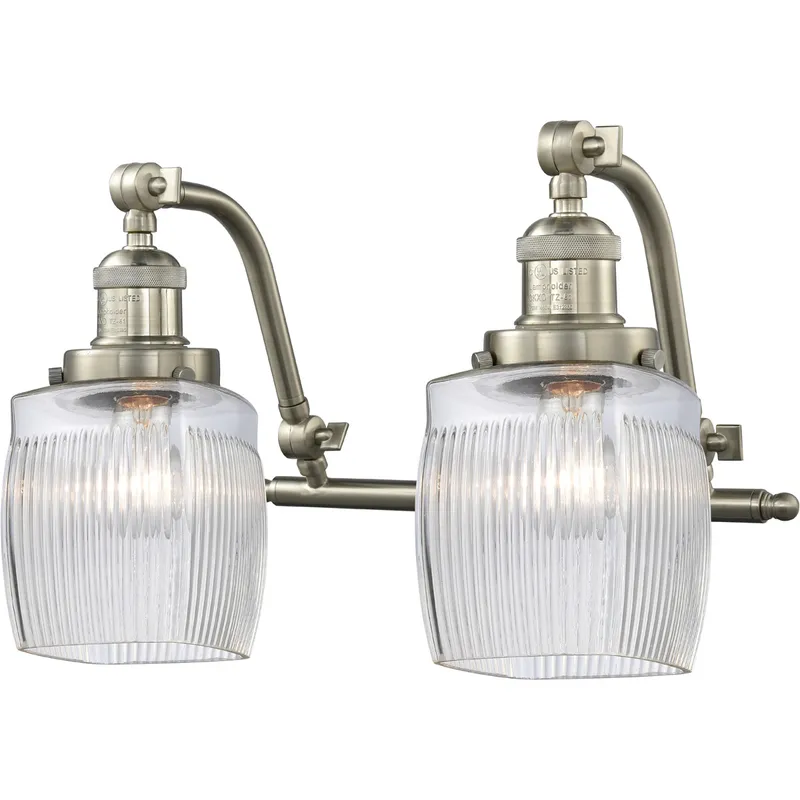 Franklin Restoration Colton 2 Light 17 inch Brushed Satin Nickel Bath Vanity Light Wall Light, Franklin Restoration