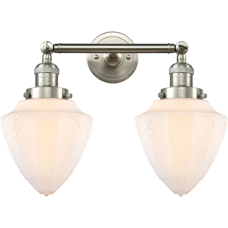 Franklin Restoration Bullet LED 18 inch Brushed Satin Nickel Bath Vanity Light Wall Light