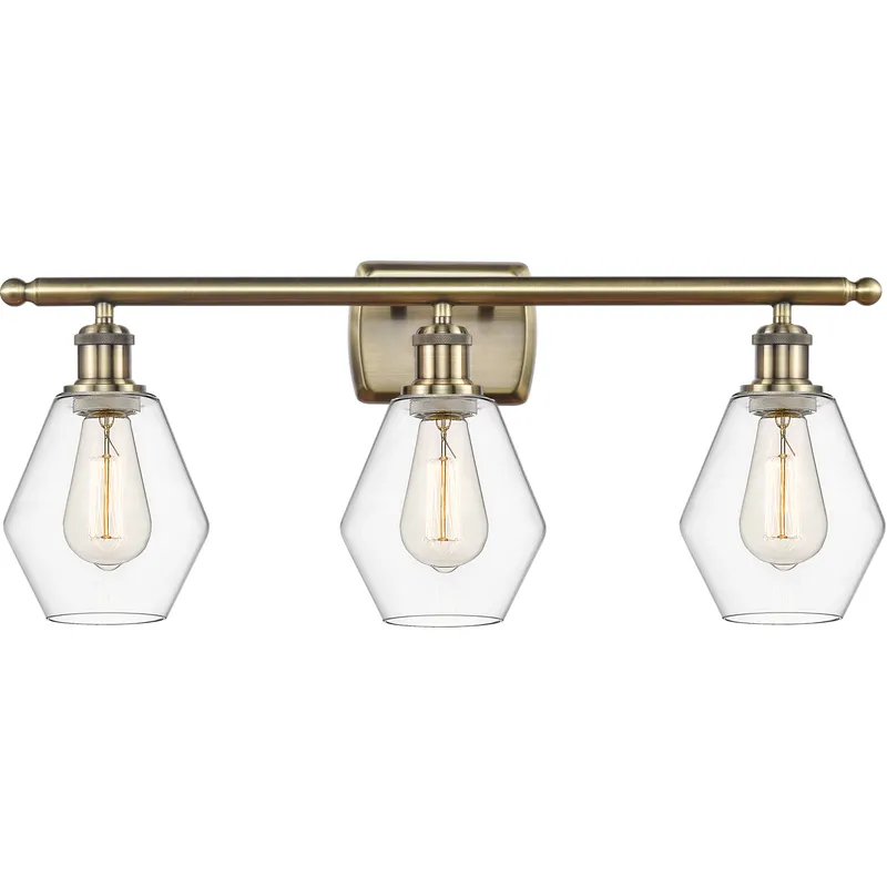 Ballston Cindyrella LED 26 inch Antique Brass Bath Vanity Light Wall Light in Clear Glass