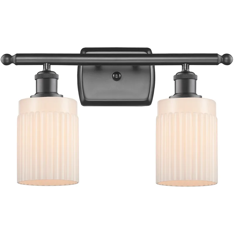 Ballston Hadley LED 16 inch Oil Rubbed Bronze Bath Vanity Light Wall Light in Matte White Glass, Ballston