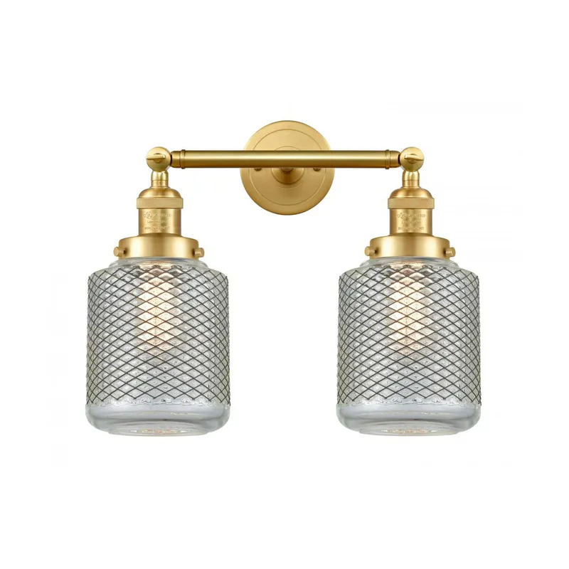 Franklin Restoration Stanton 2 Light 16 inch Satin Gold Bath Vanity Light Wall Light, Franklin Restoration