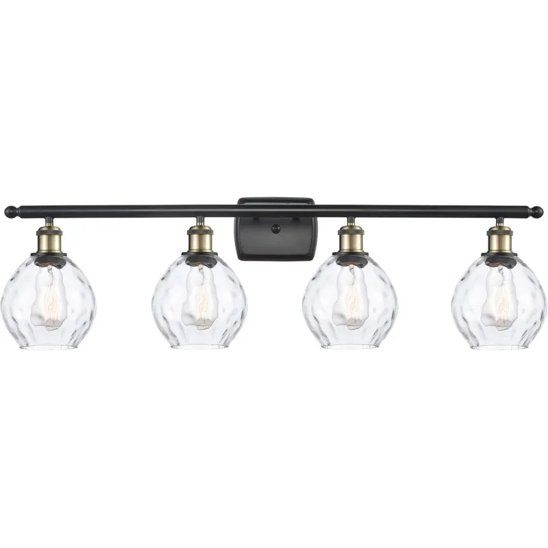Ballston Small Waverly LED 36 inch Black Antique Brass Bath Vanity Light Wall Light, Ballston