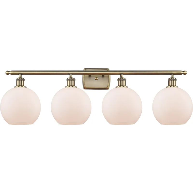Ballston Athens 4 Light 36 inch Antique Brass Bath Vanity Light Wall Light