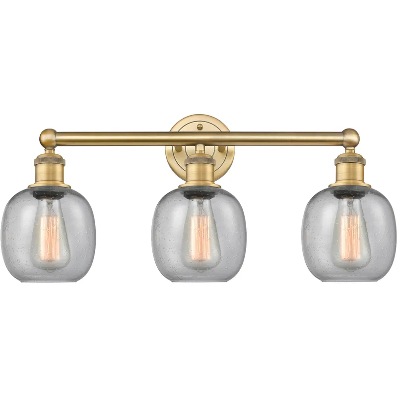 Belfast 3 Light 24 inch Brushed Brass Bath Vanity Light Wall Light in Seedy