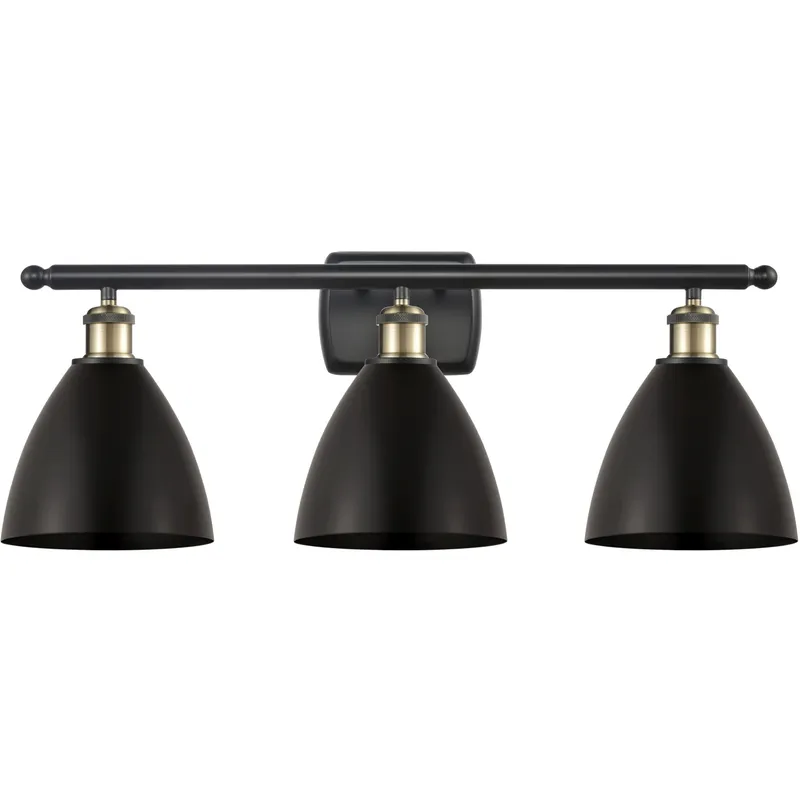 Ballston Dome LED 27.5 inch Black Antique Brass Bath Vanity Light Wall Light