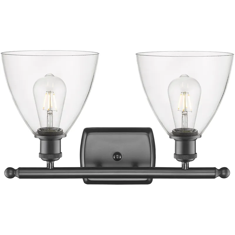 Ballston Ballston Dome LED 18 inch Oil Rubbed Bronze Bath Vanity Light Wall Light in Clear Glass