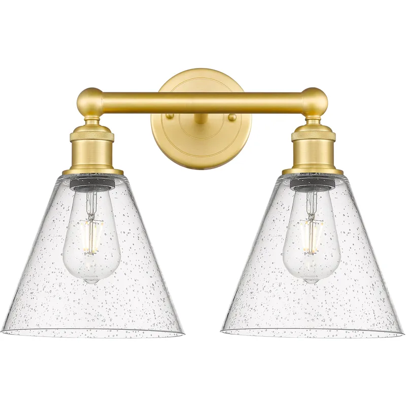 Berkshire 2 Light 17 inch Satin Gold Bath Vanity Light Wall Light in Seedy