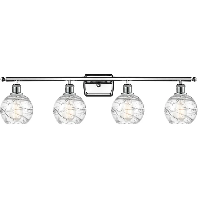 Ballston Small Deco Swirl LED 36 inch Polished Chrome Bath Vanity Light Wall Light, Ballston