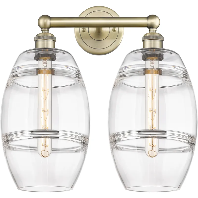 Edison Vaz 2 Light 17 inch Antique Brass Bath Vanity Light Wall Light