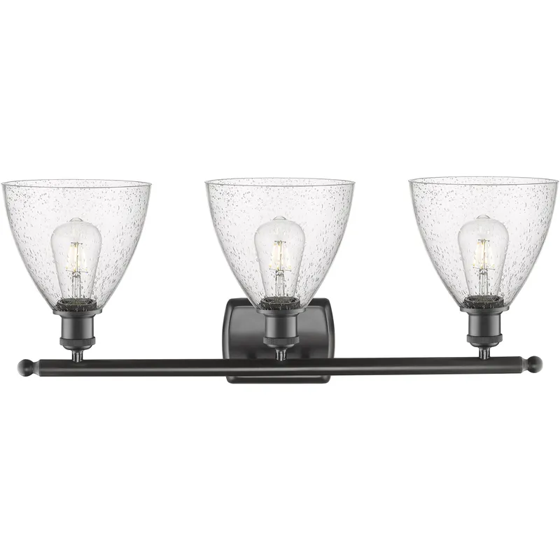 Ballston Ballston Dome LED 28 inch Oil Rubbed Bronze Bath Vanity Light Wall Light in Seedy Glass
