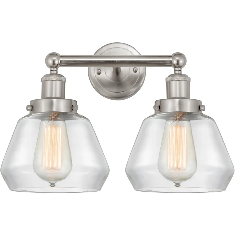 Fulton 2 Light 16 inch Brushed Satin Nickel Bath Vanity Light Wall Light