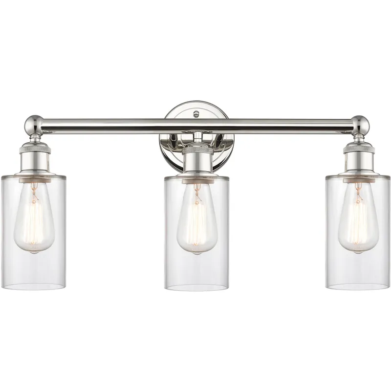 Clymer 3 Light 21.88 inch Polished Nickel Bath Vanity Light Wall Light in Clear