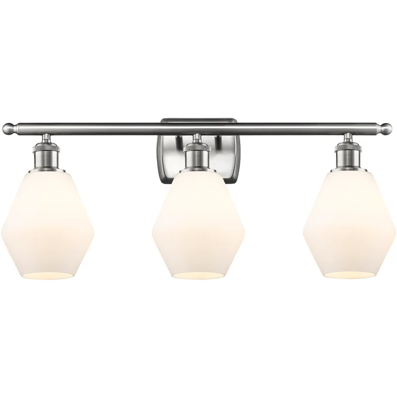 Ballston Cindyrella LED 26 inch Brushed Satin Nickel Bath Vanity Light Wall Light in Matte White Glass