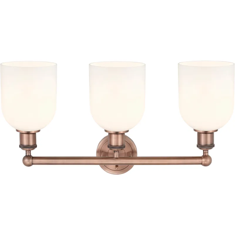 Edison Bella 3 Light 23.5 inch Antique Copper Bath Vanity Light Wall Light