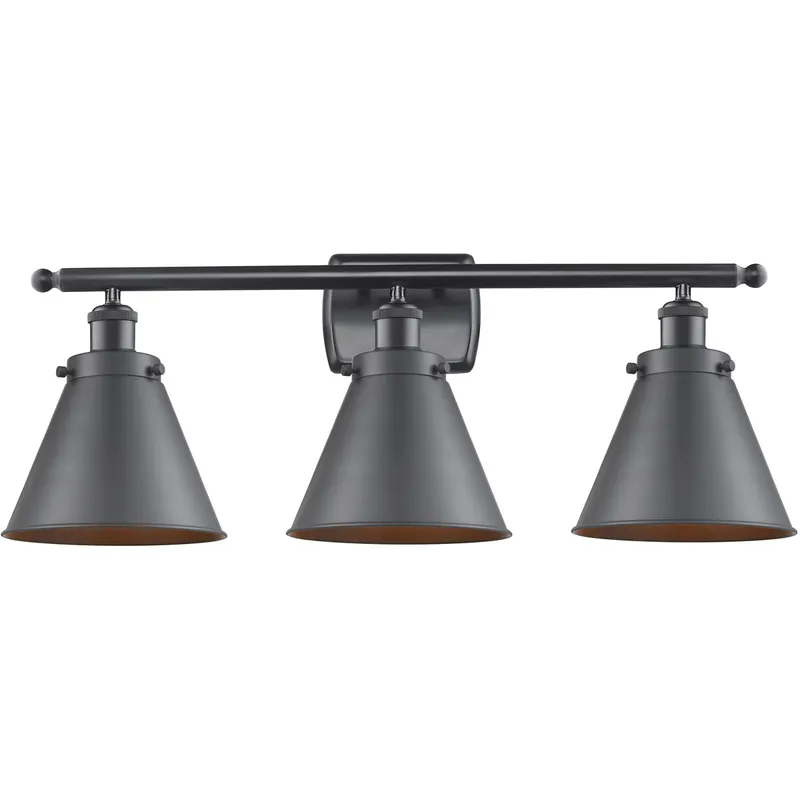 Ballston Appalachian LED 26 inch Black Antique Brass Bath Vanity Light Wall Light in Matte Black