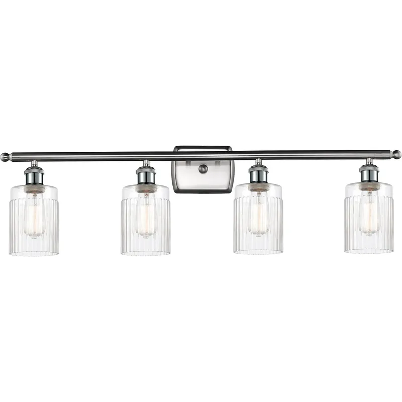 Ballston Hadley LED 36 inch Brushed Satin Nickel Bath Vanity Light Wall Light in Clear Glass, Ballston